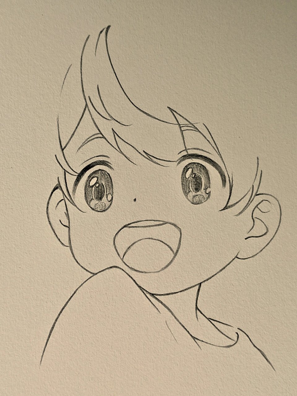 可爱动漫男孩绘画