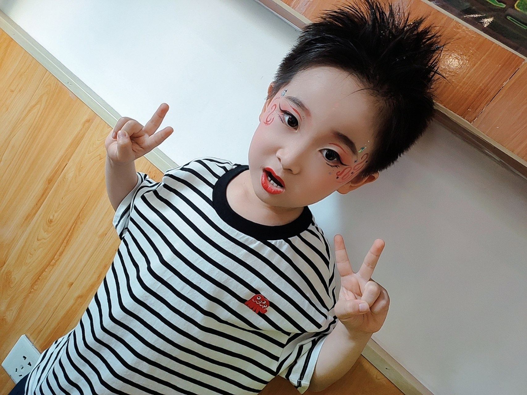 六一儿童节,小男生的古风舞台妆 告别六一儿童节男生传统粉粉嘟嘟 给