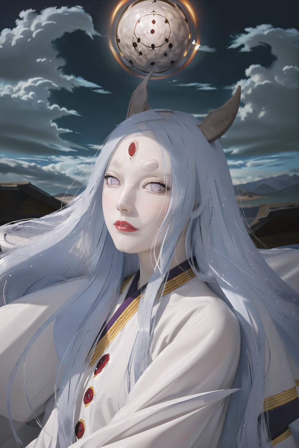 ai绘画 大筒木辉夜 火影忍者同人创作