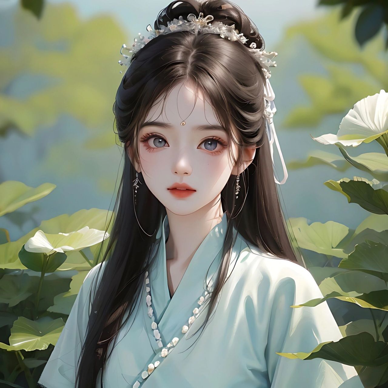 向日葵少女//古风美人//壁纸头像 娉娉袅袅十三余 豆蔻梢头二月初