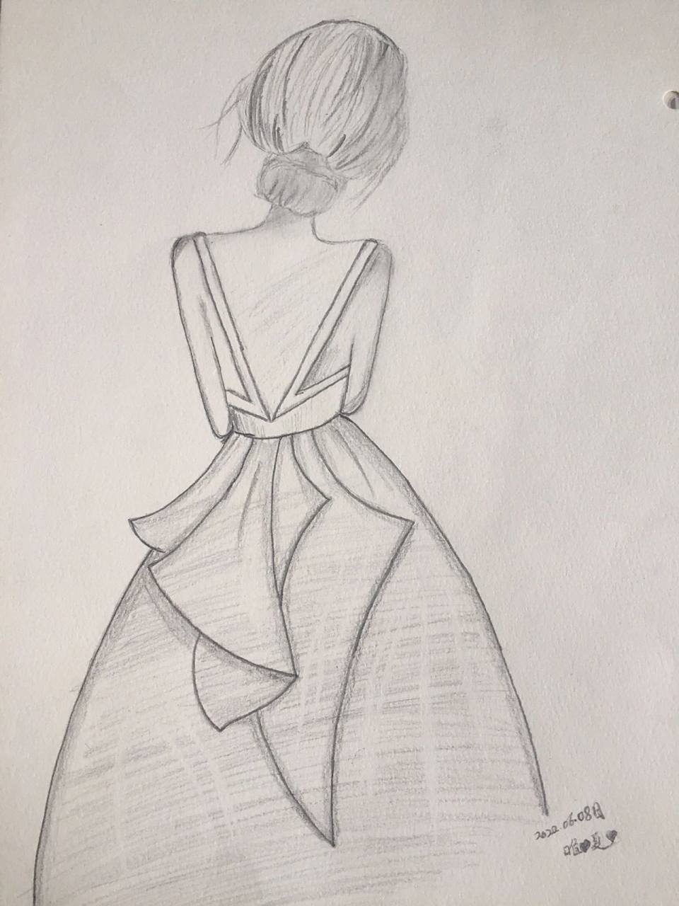 简笔画|优雅气质背影 上帝创造了女人 让她性感,优雅,美丽 而不是成为