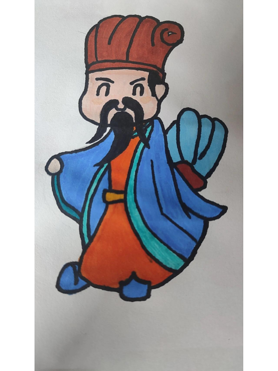 诸葛亮简笔画!可摘抄画哟!