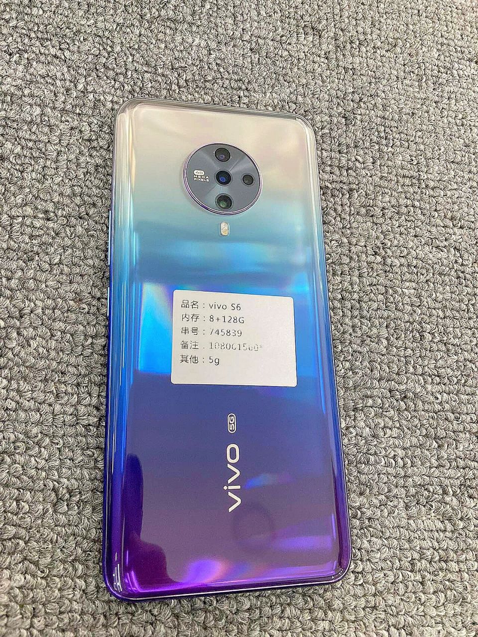 vivos6/8 128 新到的vivo s6/8 128多瑙河,成色完美无磕,全面大屏水滴