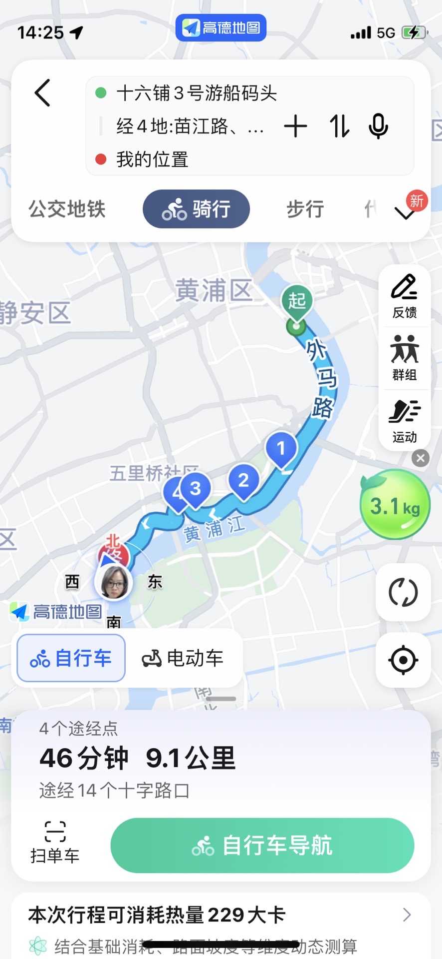 浦西滨江骑行路线图片