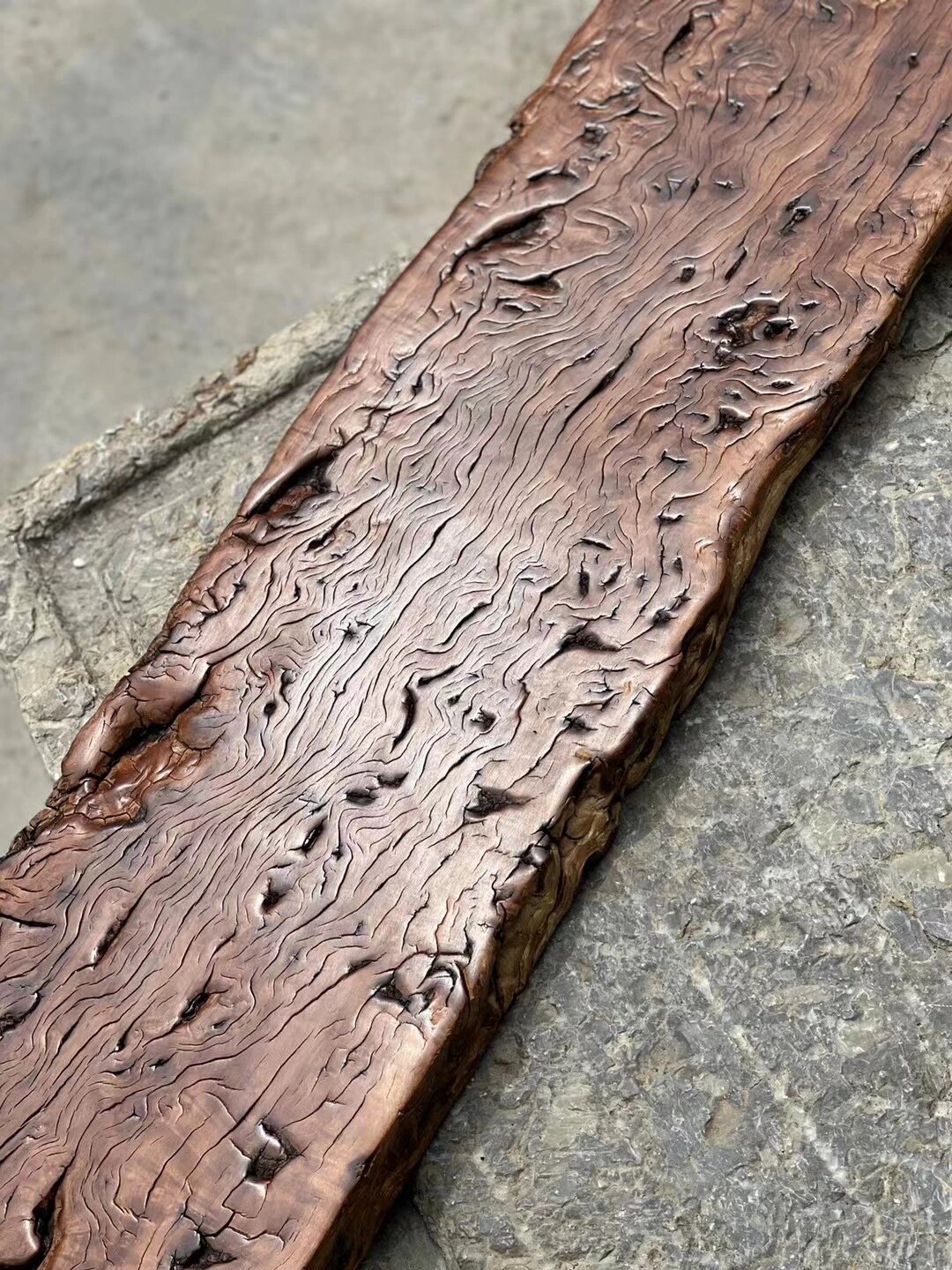 最后一块绝品大尺寸枣木板~双面老包浆纹理