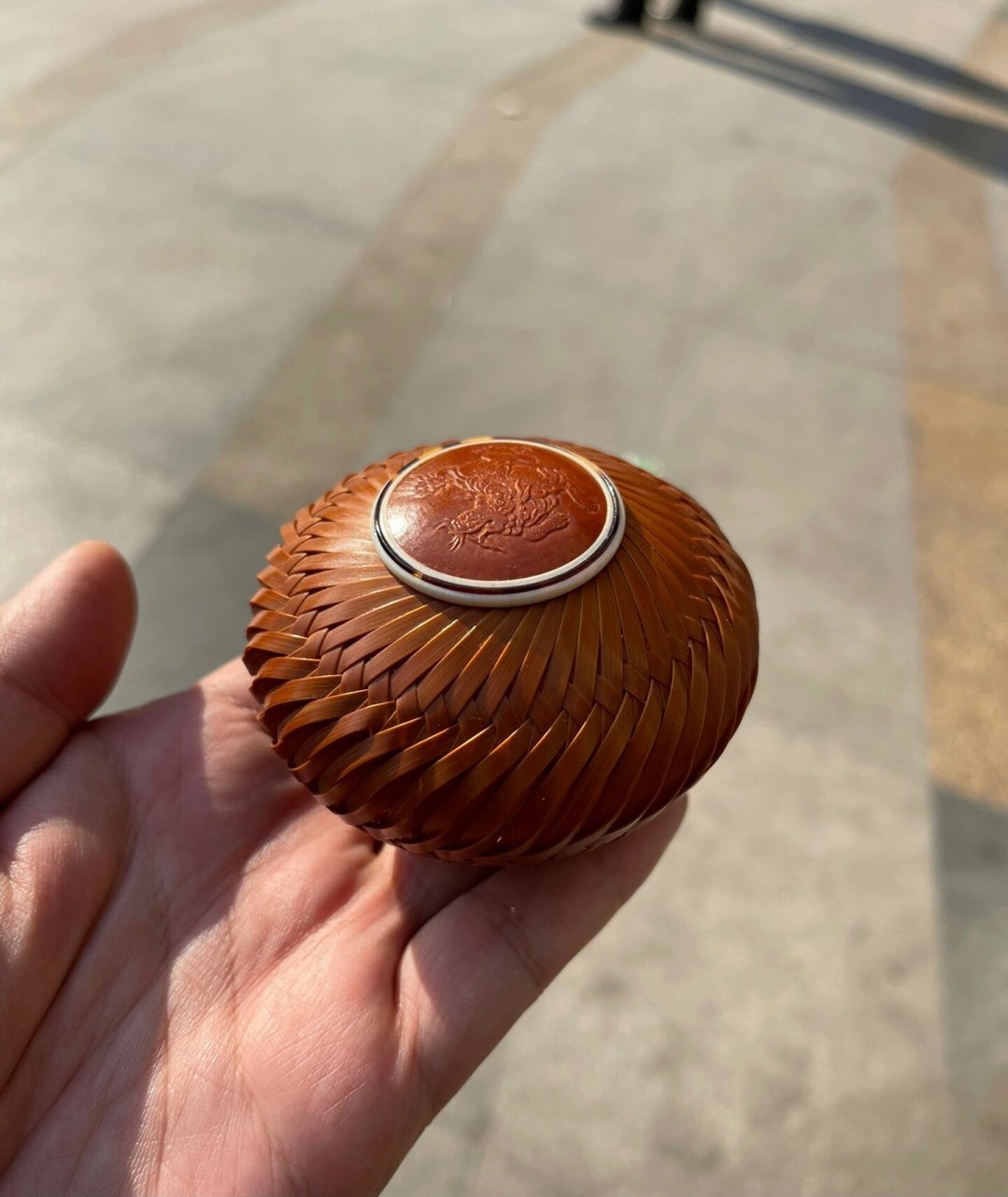 精品竹编蝈蝈笼 精品竹编蝈蝈笼.海派精工镶嵌,志均压花.
