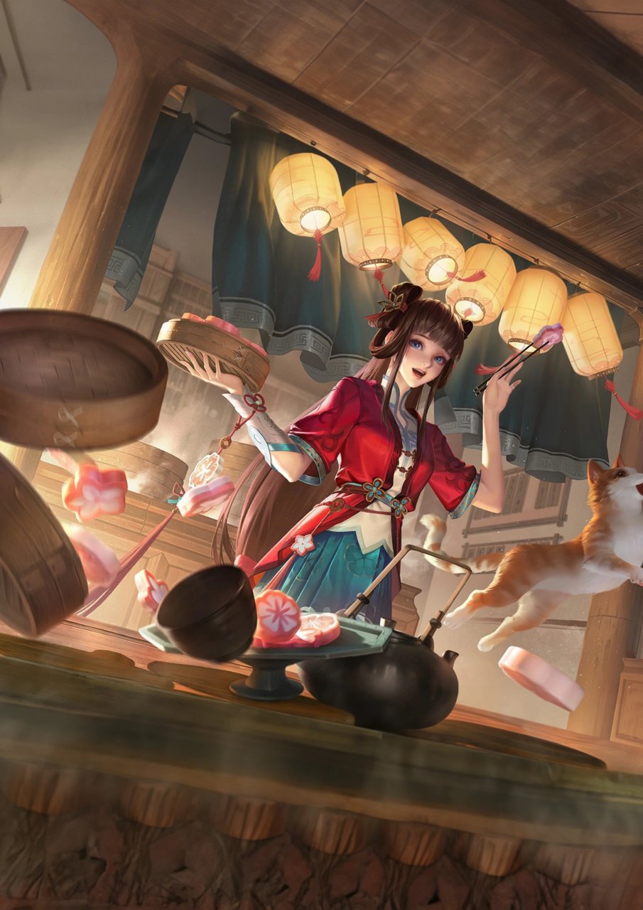 王者荣耀海月/西施/小乔 -  ai填充海报 "我会实现你的愿望,而代价与