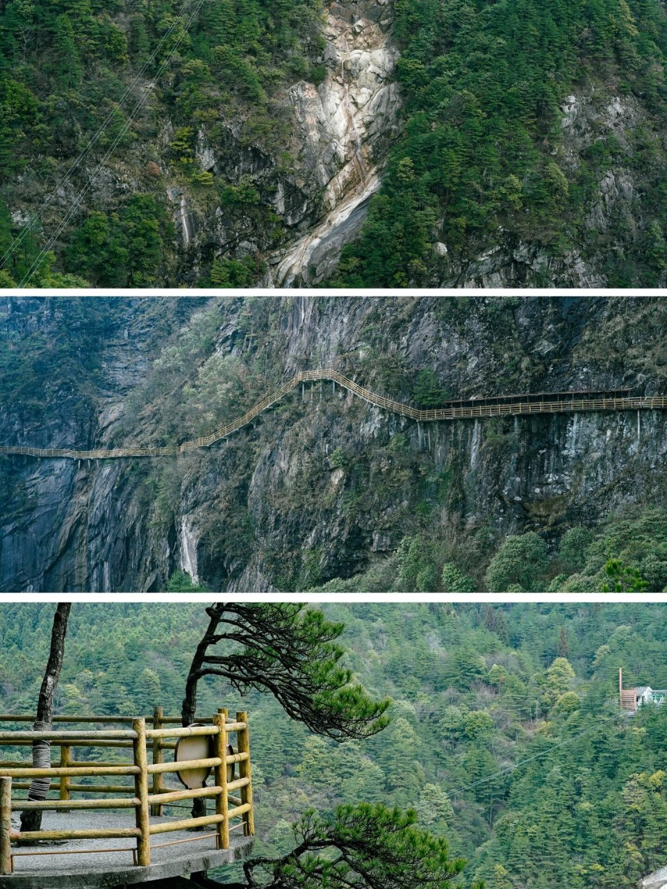 明月山青云栈道风景图片