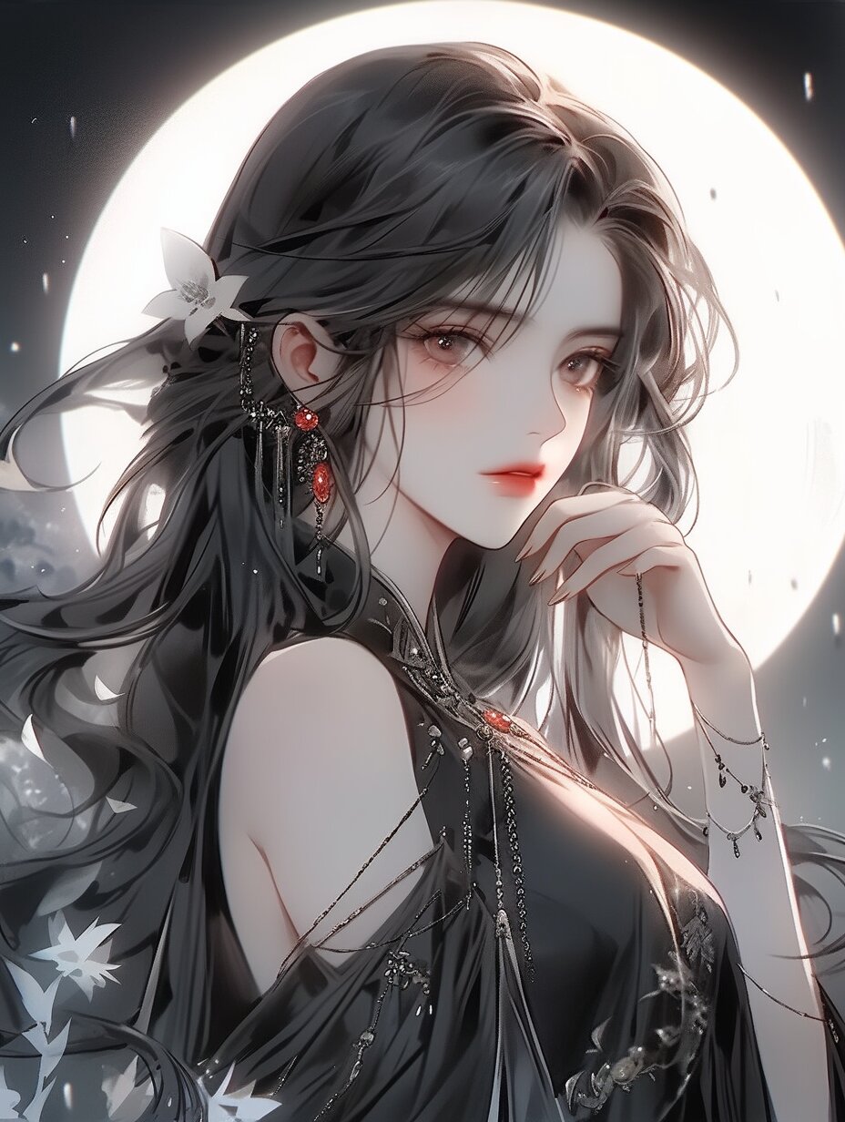 黑色系动漫御姐头像