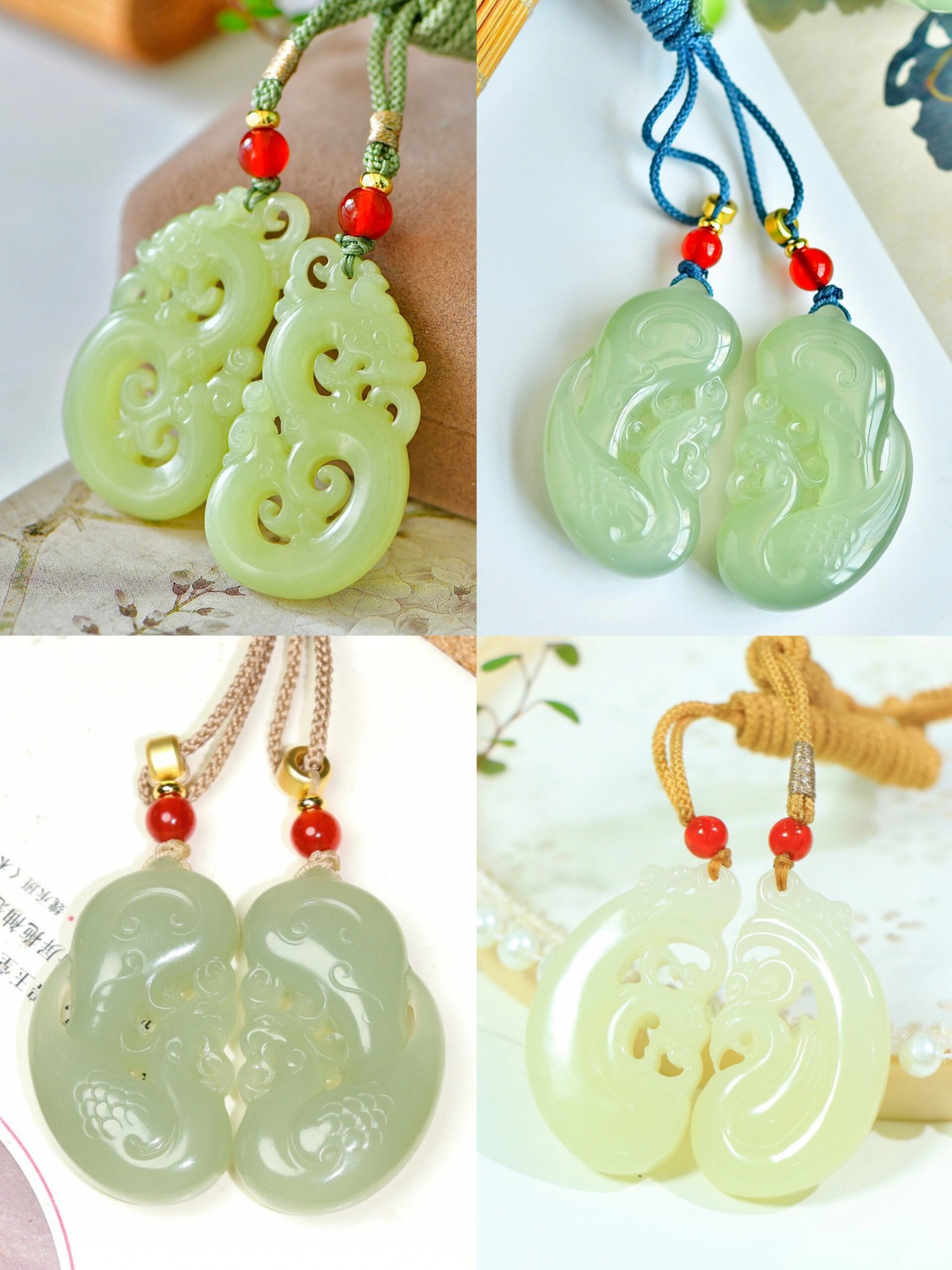 玉佩～定情💗相守一生的情侣龙凤对牌!