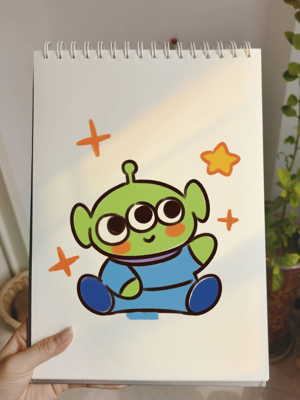 零基础手绘教程|迪士尼|三眼仔|绘画|画画 敲可爱三眼仔来啦～快跟它