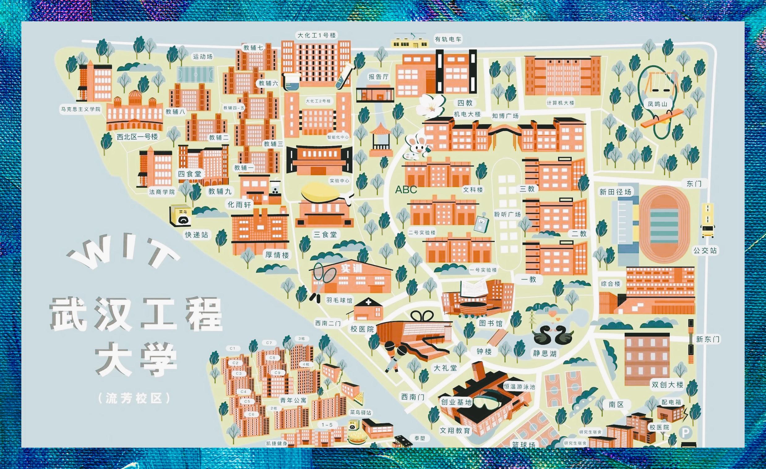 湖北工业大学地图高清图片