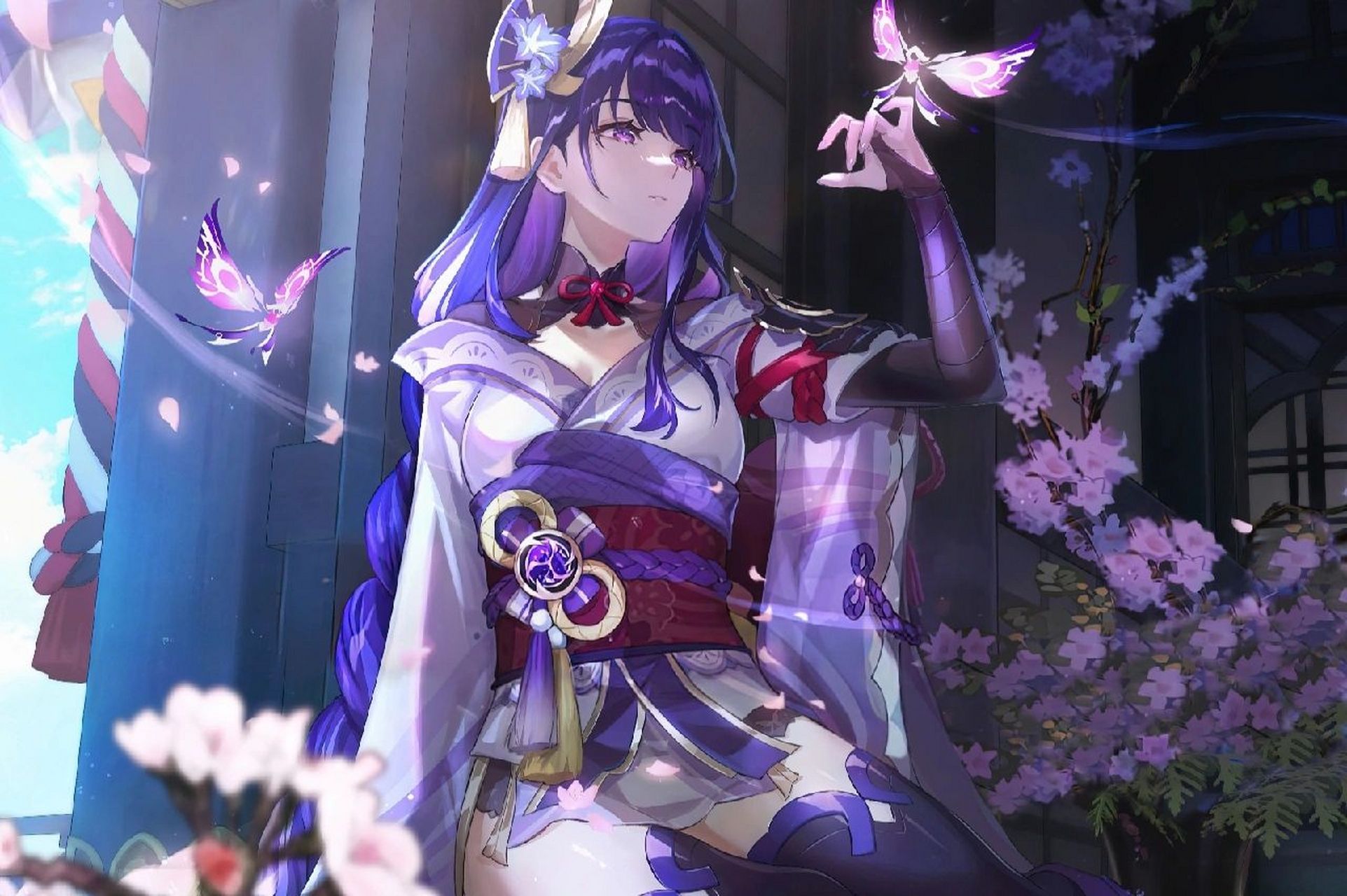 雷电将军高清壁纸分享 浮世景色百千年依旧,人之在世却如白露与泡影