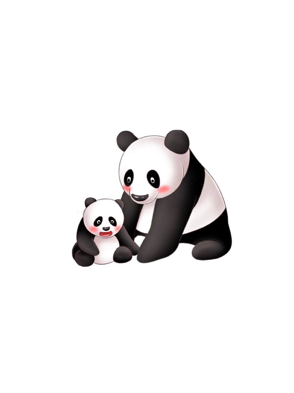 熊猫简笔画‖可爱国宝手绘插画免抠素材② 94949494 被