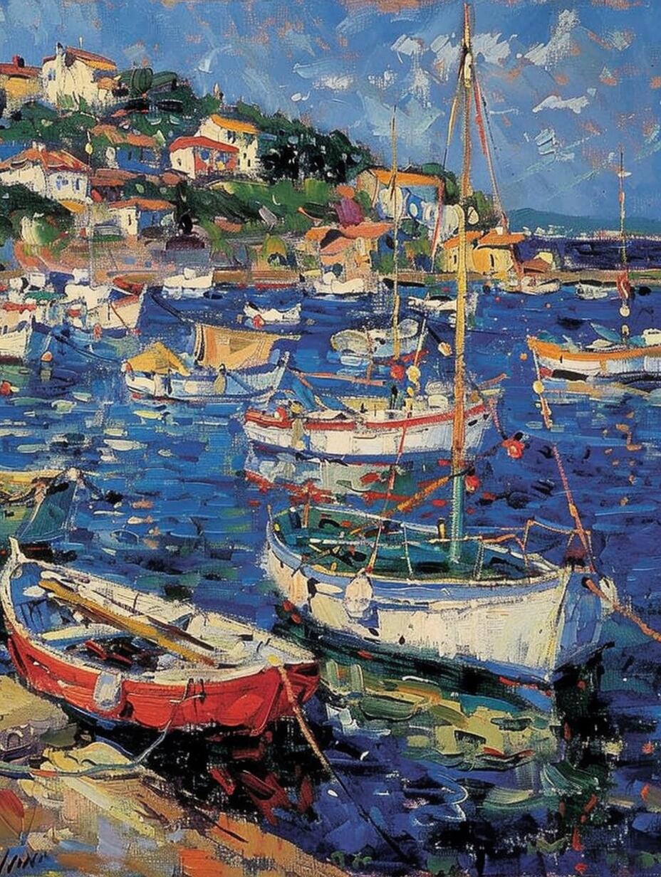 ai油画|海港的旋律