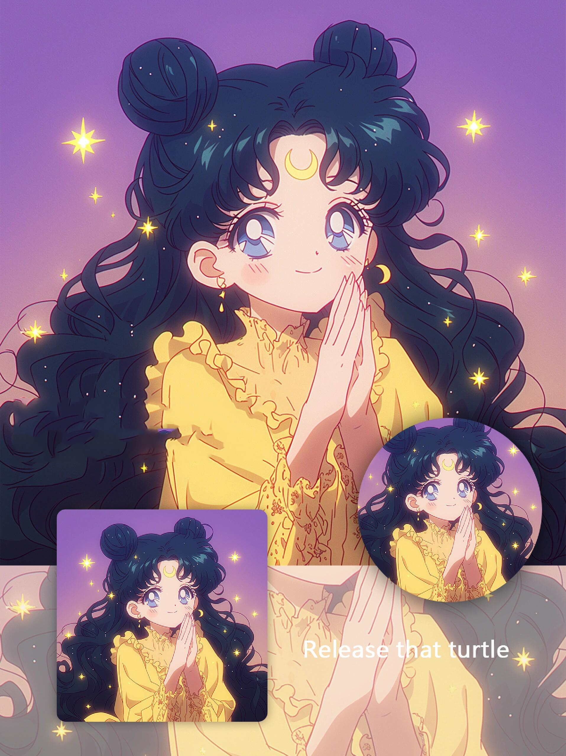 繁星的月野兔·露娜 | 美少女战士头像 可爱的露娜来啦78 78星星