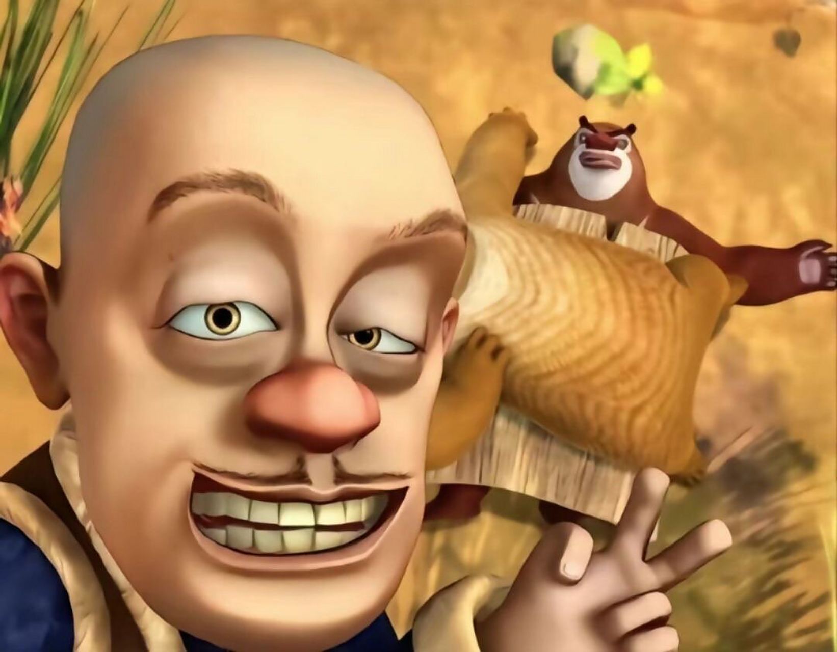 亲爱的光头强,我是熊大.