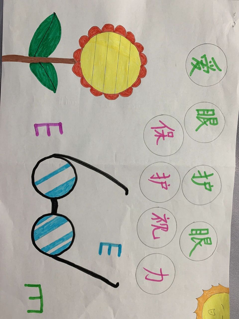 爱眼护眼简笔画 关于幼儿园大班或小学生爱眼护眼简笔画