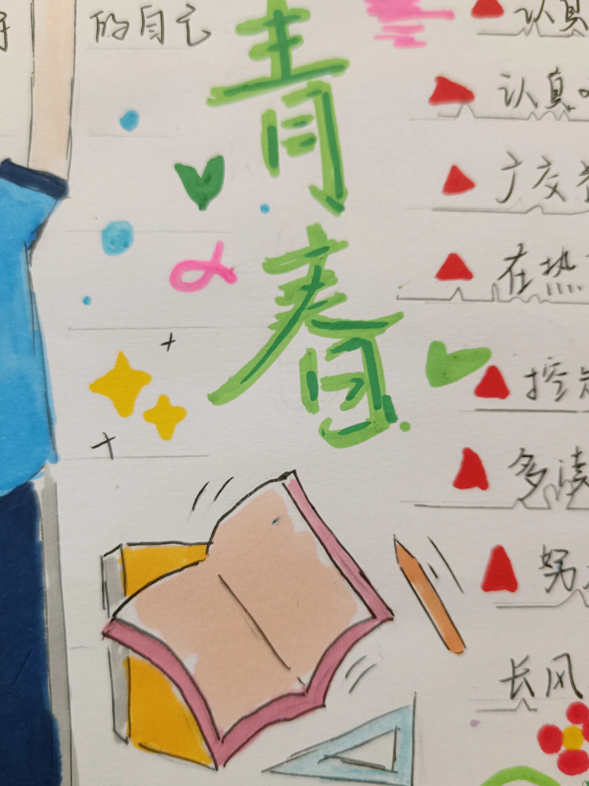 高中|理想手抄报/理想大学手抄报 画了一晚上 一上午晕画的不太满意但