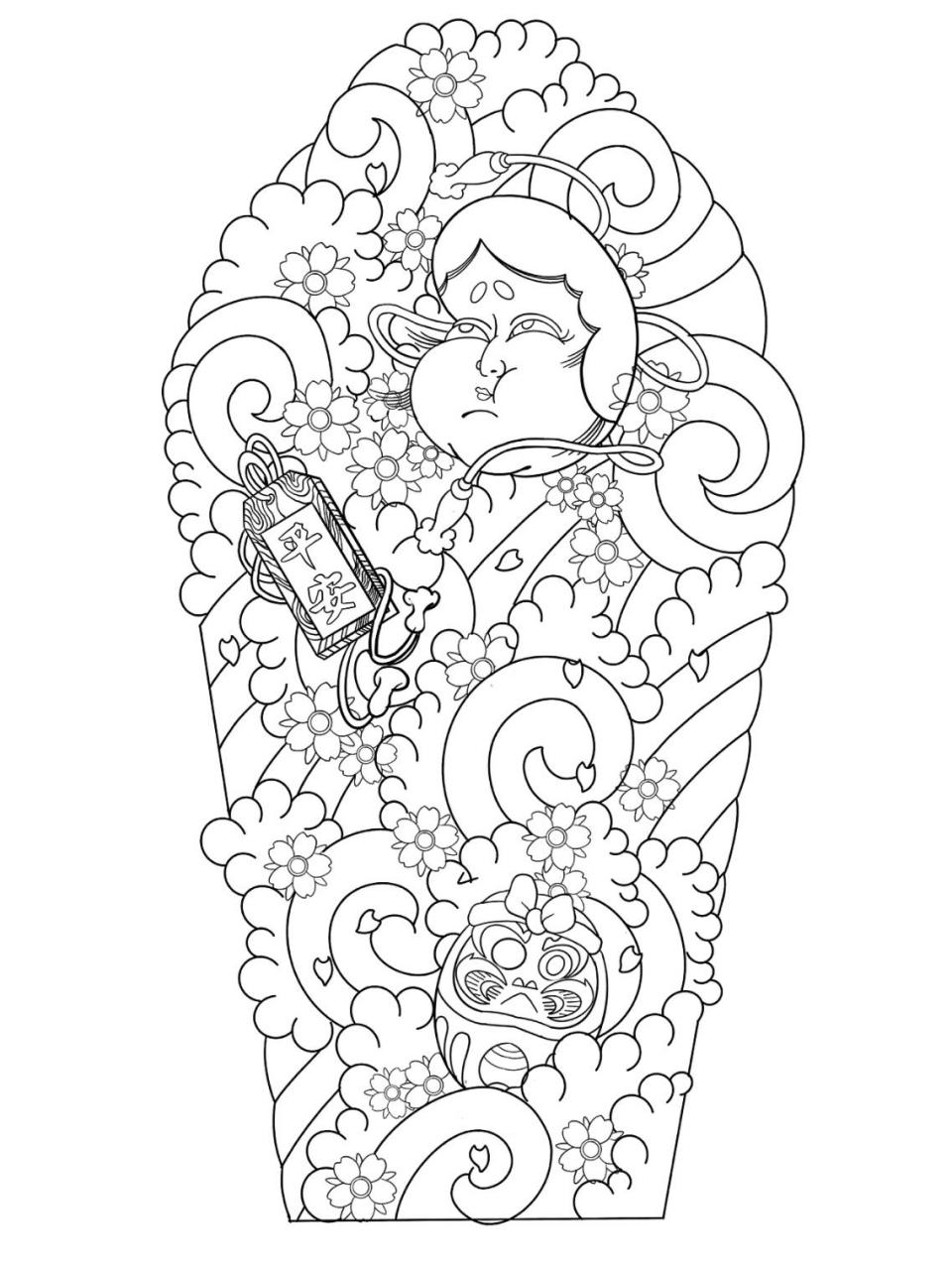 日式老传统 花臂 花腿纹身手稿 日式老传统 花臂 花腿纹身手稿