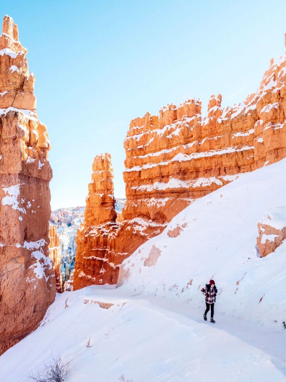 冬季最美国家公园 bryce canyon布莱斯峡谷 冬天的bryce canyon让我又