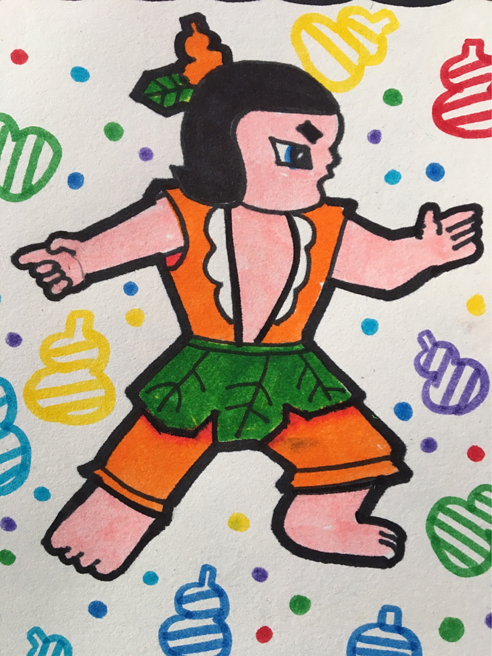 葫芦娃儿童画简笔画