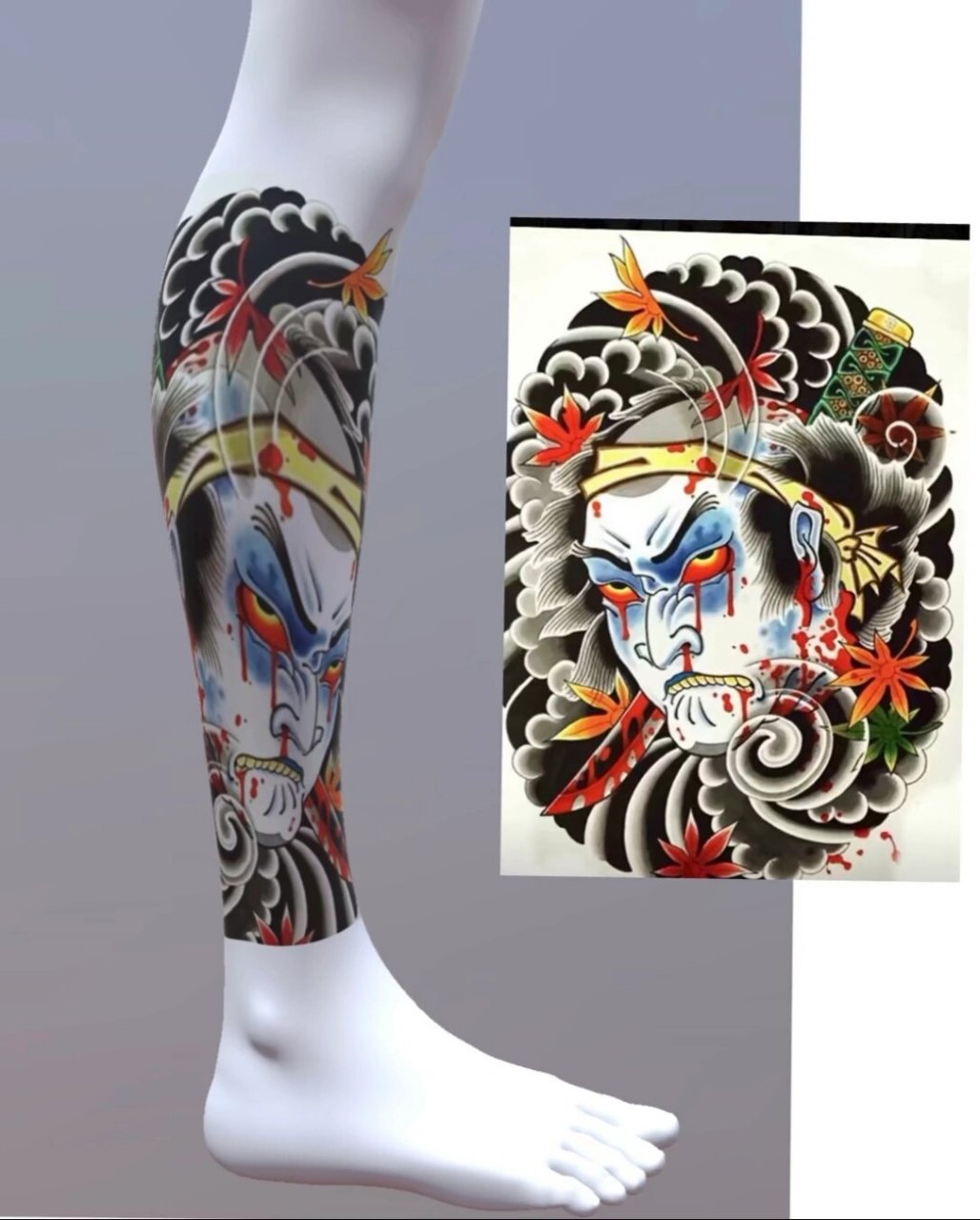 包小腿纹身手稿 老传统包小腿纹身手稿