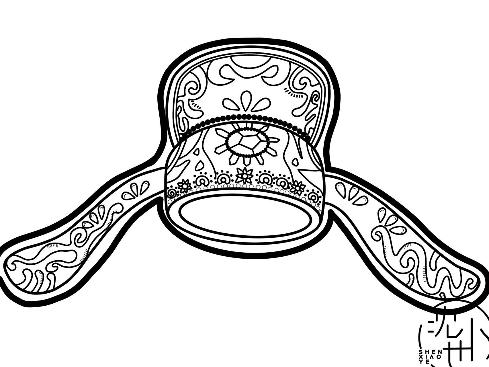 古风素材——戏帽系列(可打印)