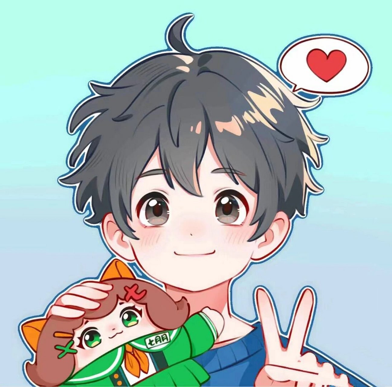 七月月和暖冬的粉丝头像 家人们,等这个头像等了好久了,暖冬那边的