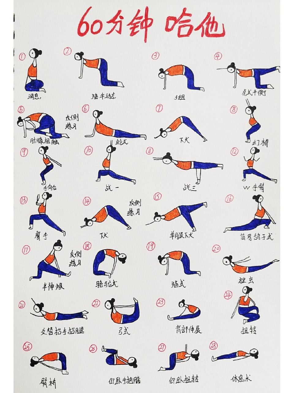 《60分钟哈他》瑜伽排课 《60分钟哈他》瑜伽排课图来了,每位老师的