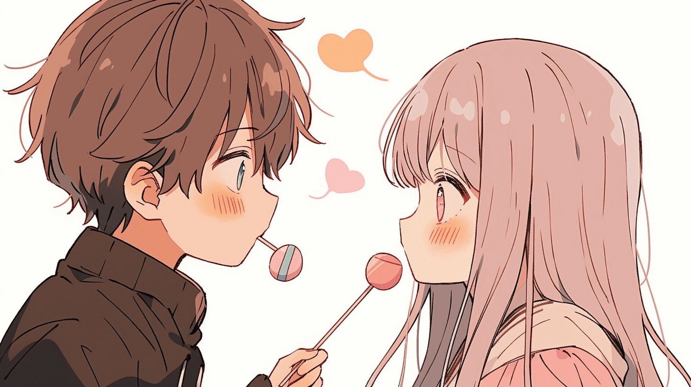 99动漫情侣头像 我喂你吃糖真甜