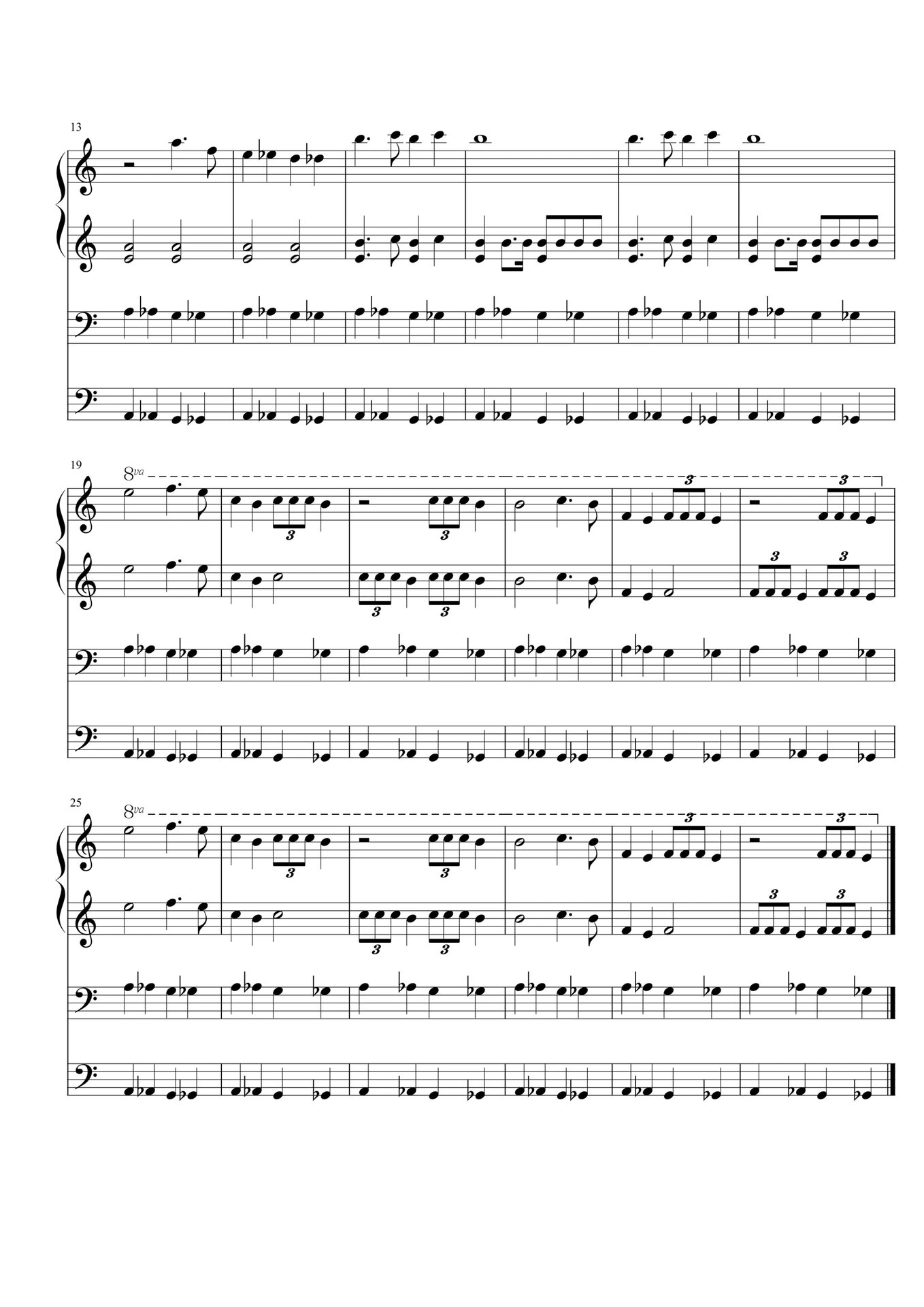 四手联弹乐谱🎼 :《鬼子进村》🪖