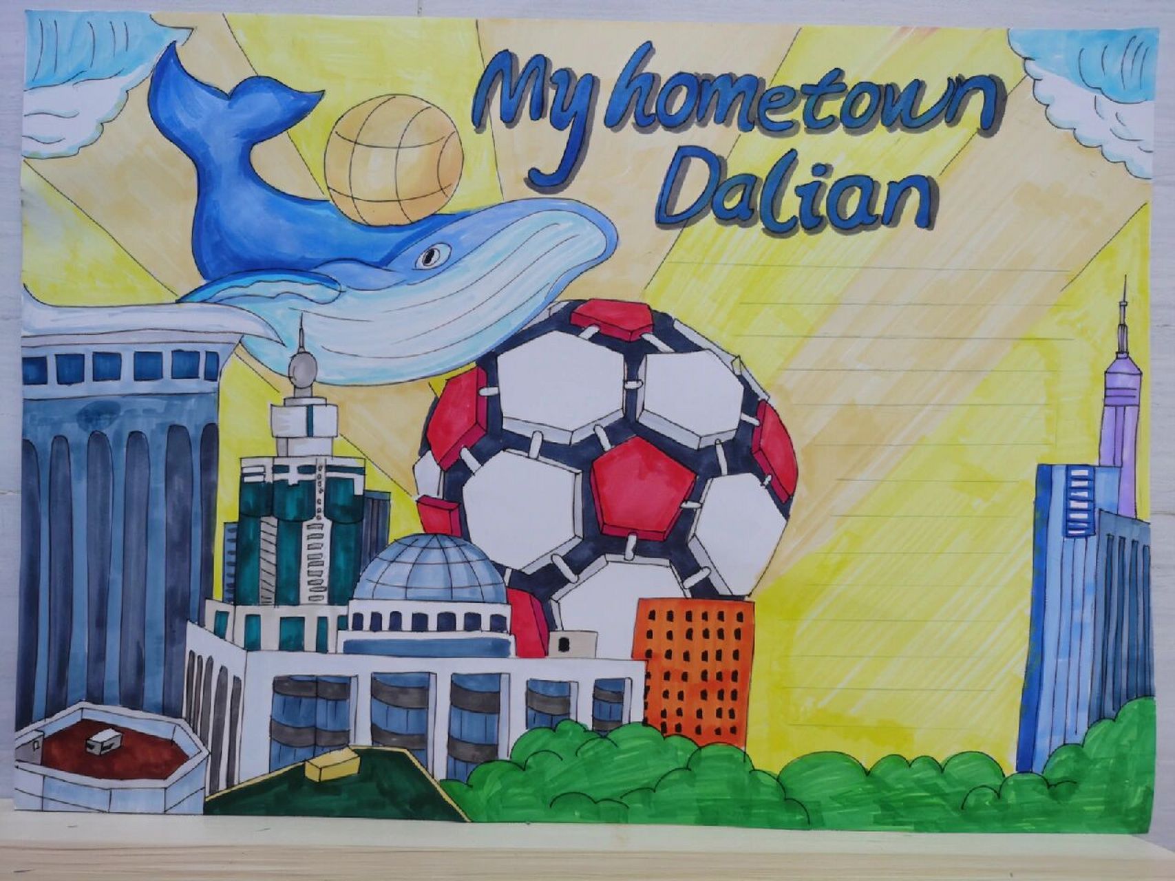 大连英语手抄报 #手抄报模板 #画画日常 #主题画 #接稿接稿