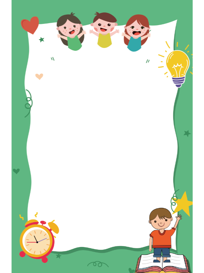 清新可爱家长会邀请函背景