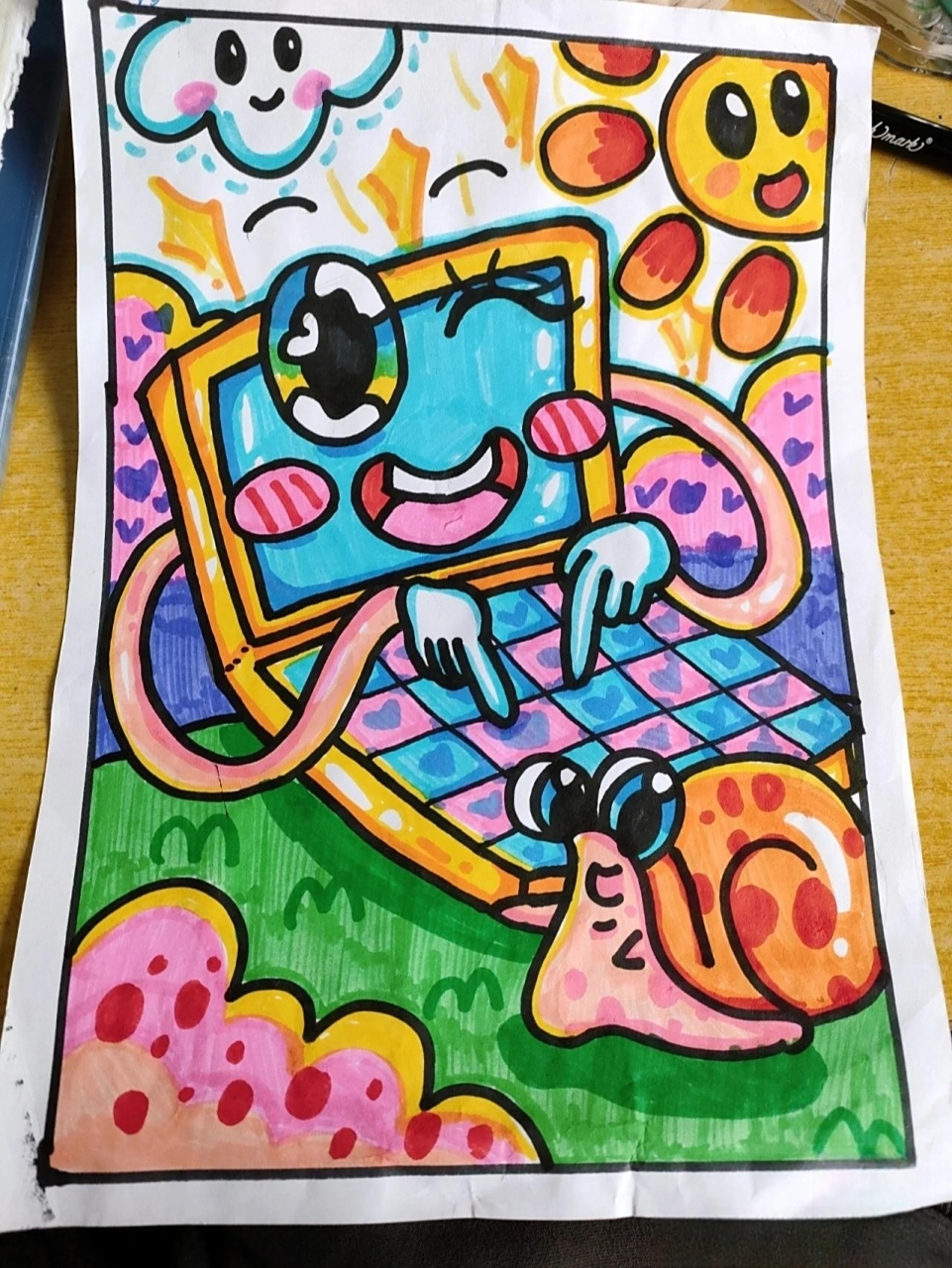 技能高考简笔画00电脑03    浅画一下00电脑03