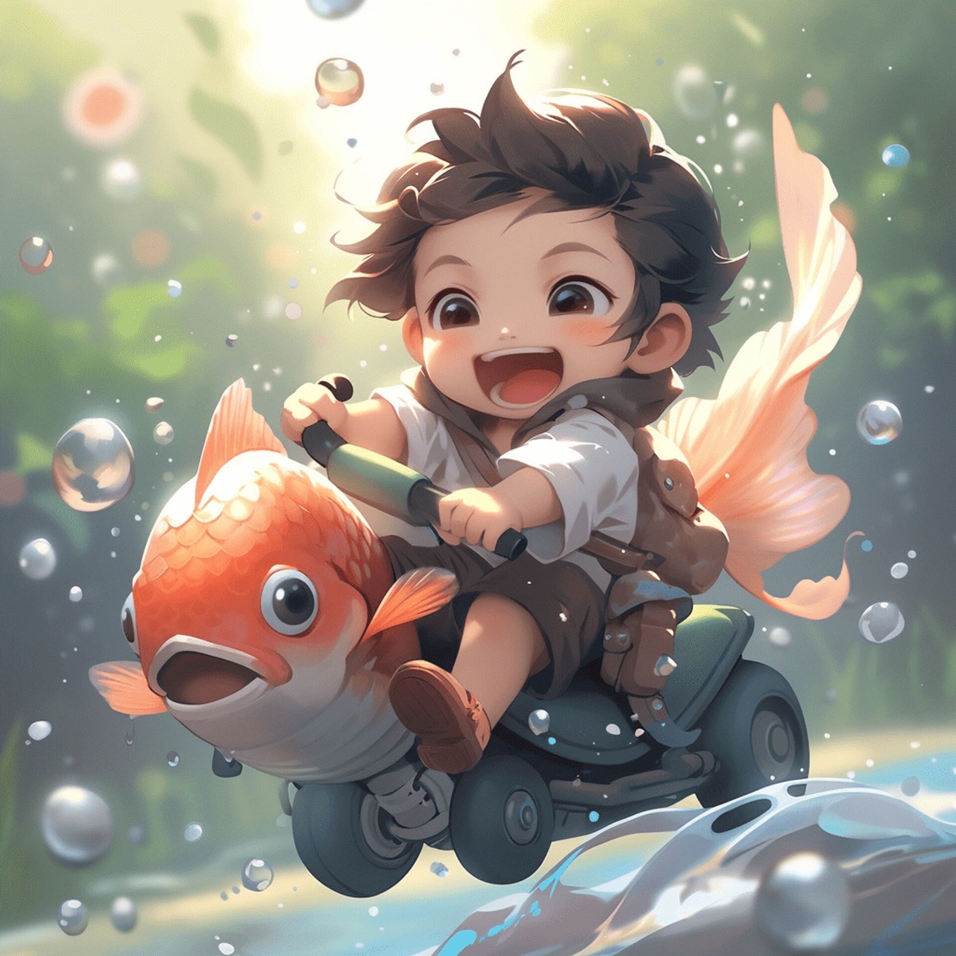 锦鲤附体丨所愿皆所得92男生头像