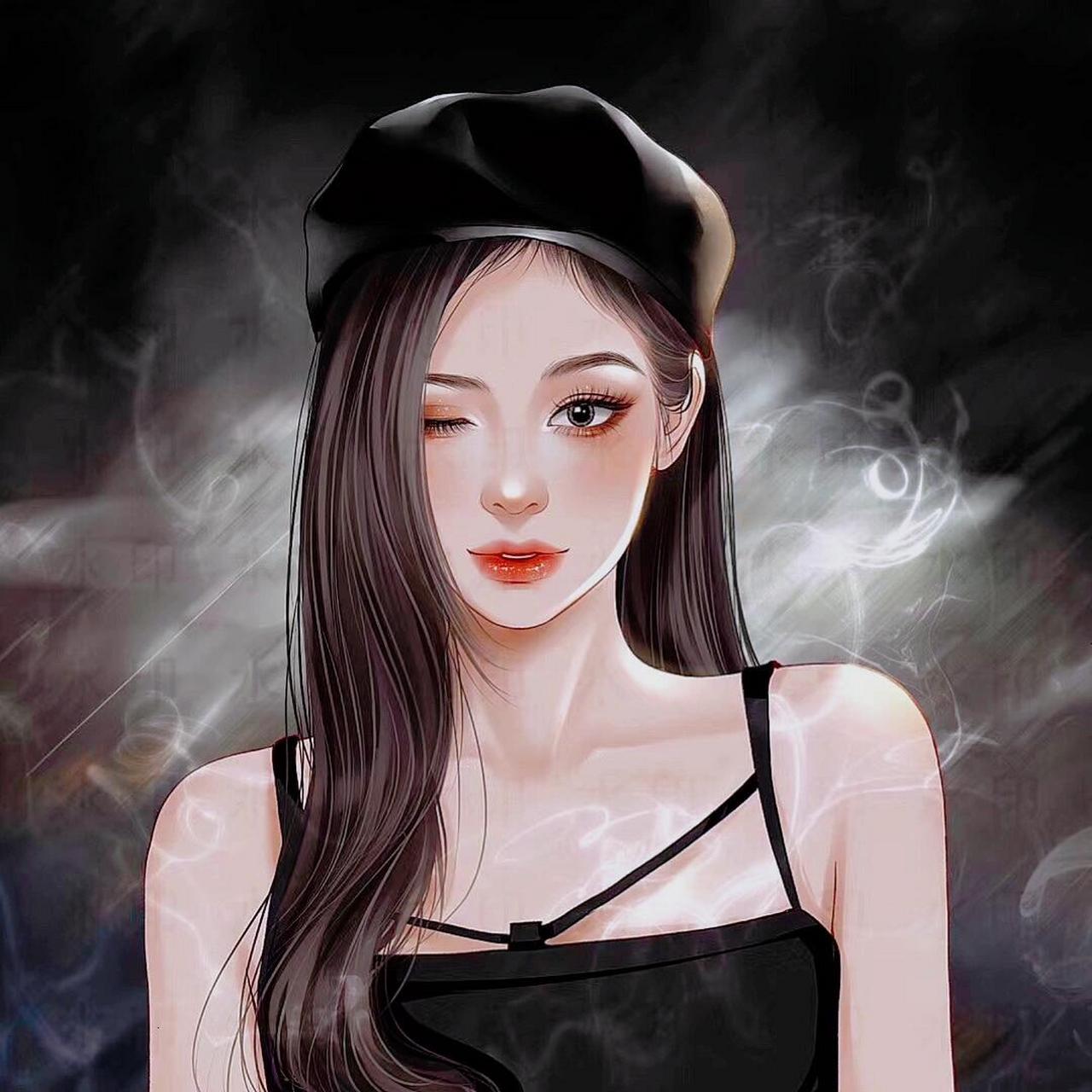 慵懒风格头像 真人照片转头像,头像定制女,美女头像无水印 冷艳女生