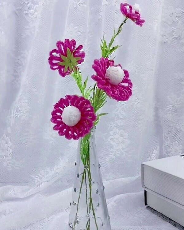 用水果泡沫网制作鲜花3