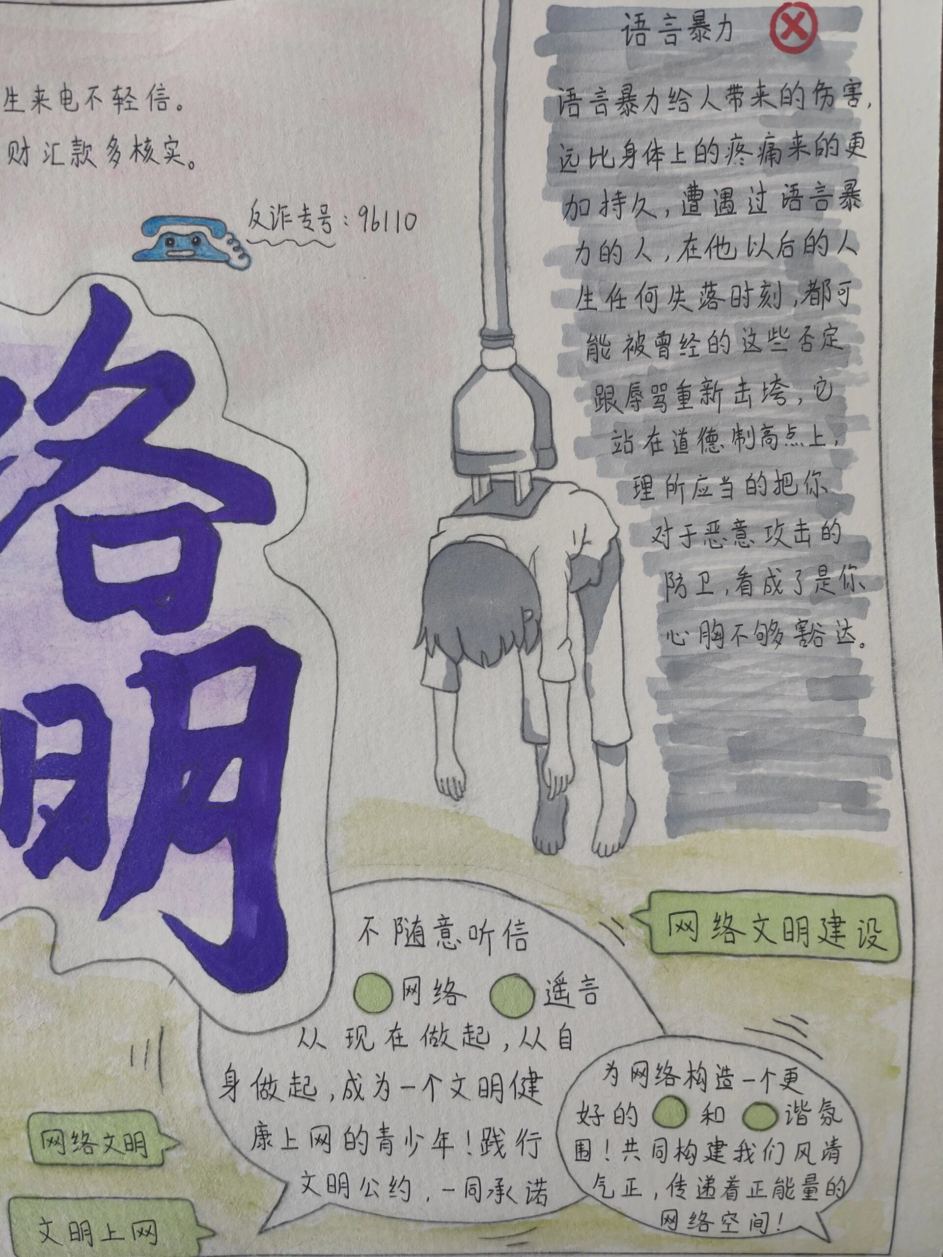 网络文明手抄报