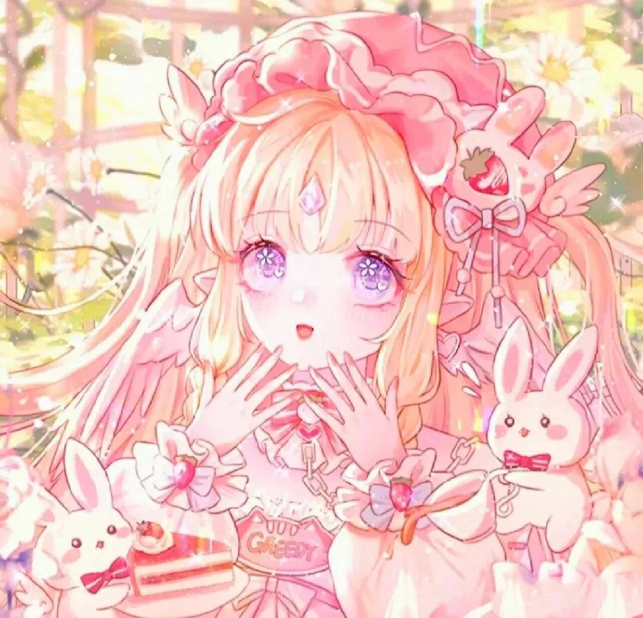 紫粉色头像,最后两个是闺密头像哦!