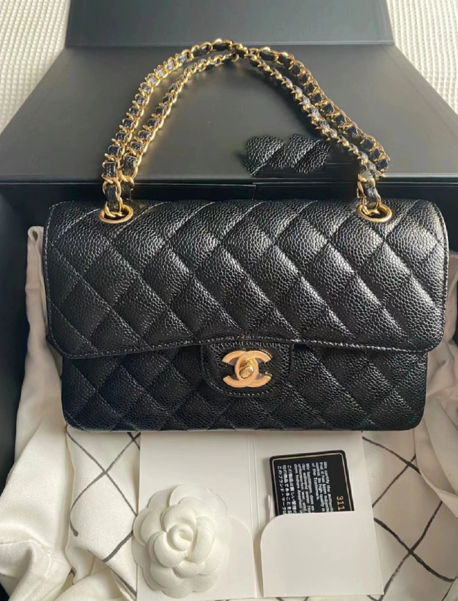 香奈儿包包活动 | 香奈儿cf鱼子酱黑金小号