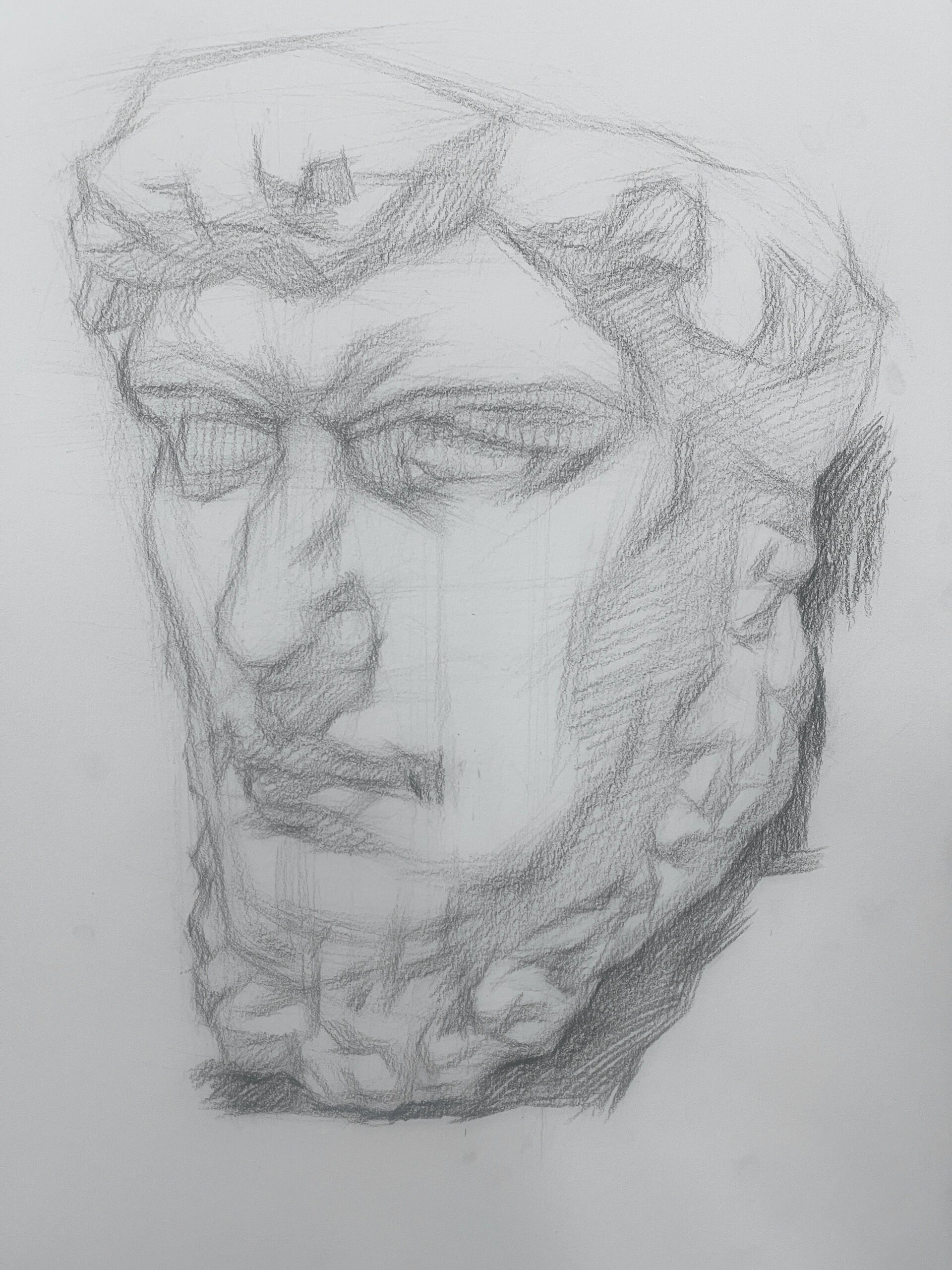 素描石膏头像(亚历山大) 大量的练习是成功的必经之路,素描石膏头像
