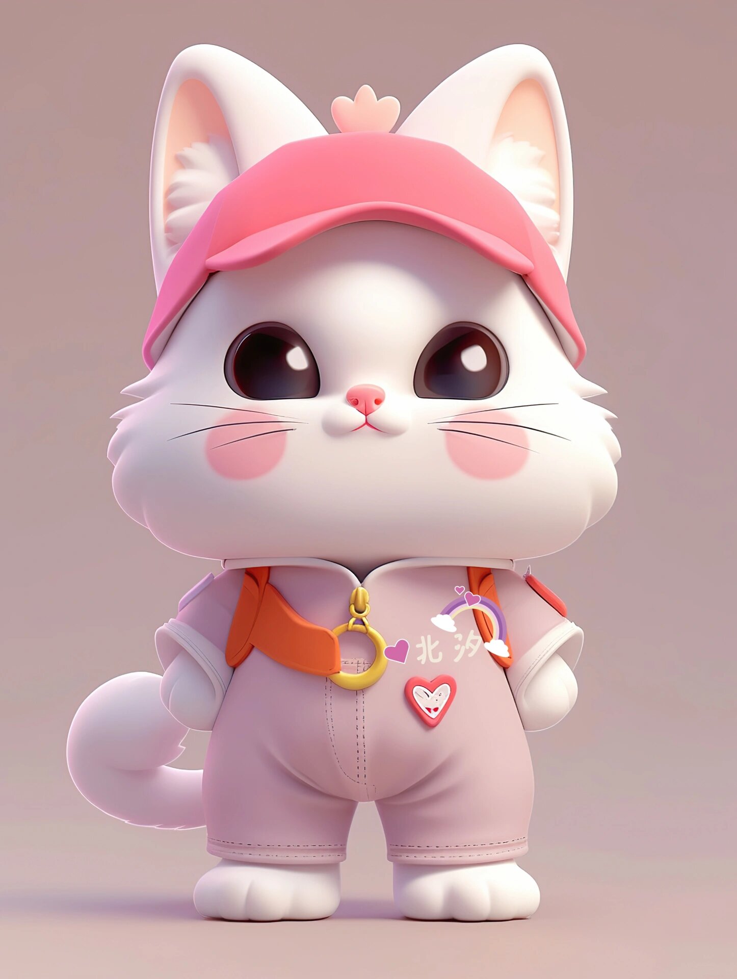 粉色白猫咪来了