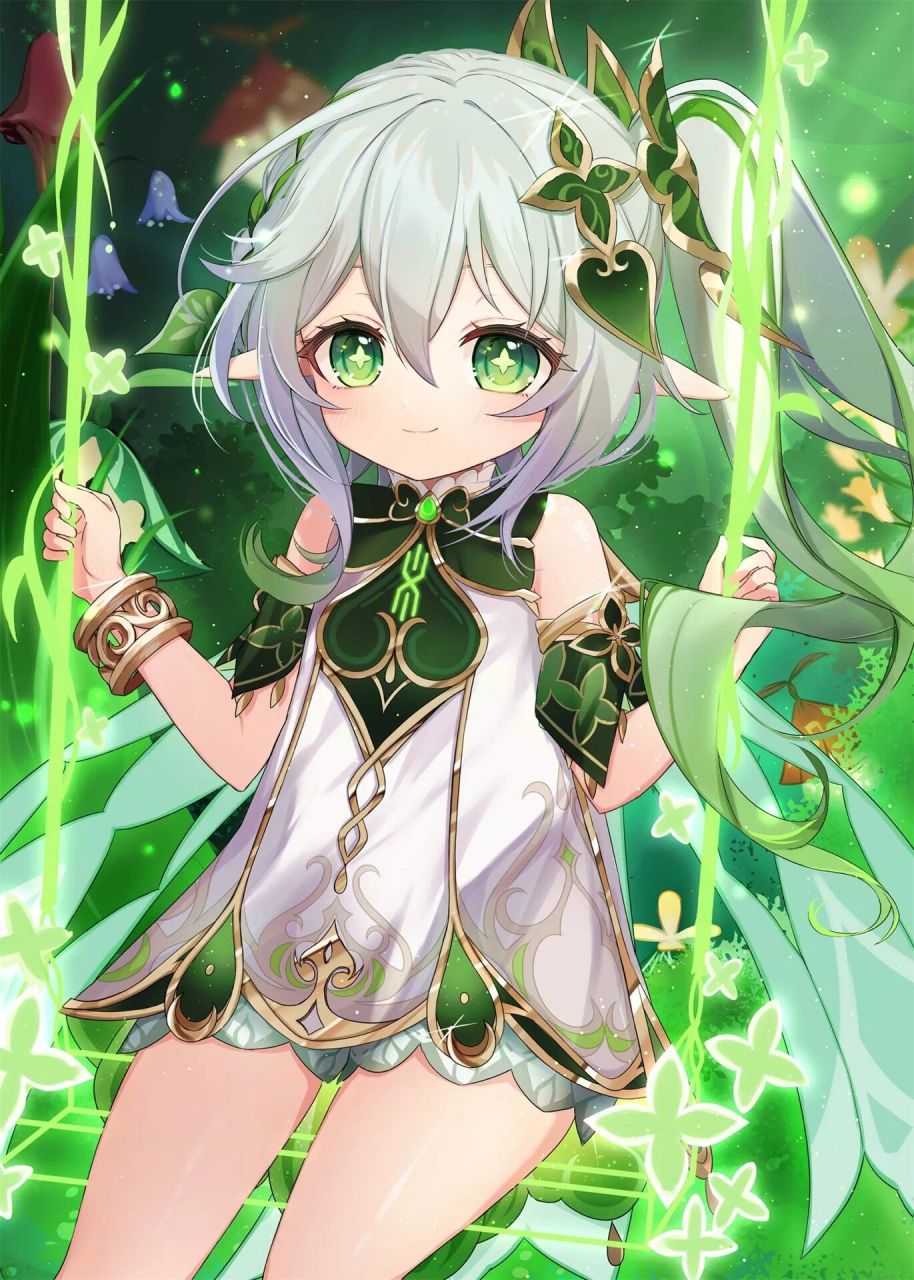 原神草神壁纸图片插画 祝大家都把草神抱回家～!