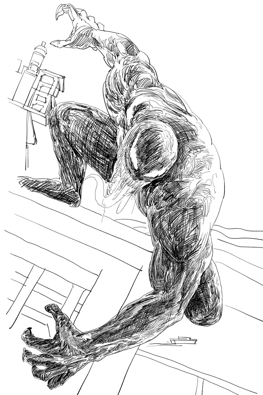 venom毒液 #漫画# #漫威# #毒液# #钢笔画# #手绘# #每日一画# #速写