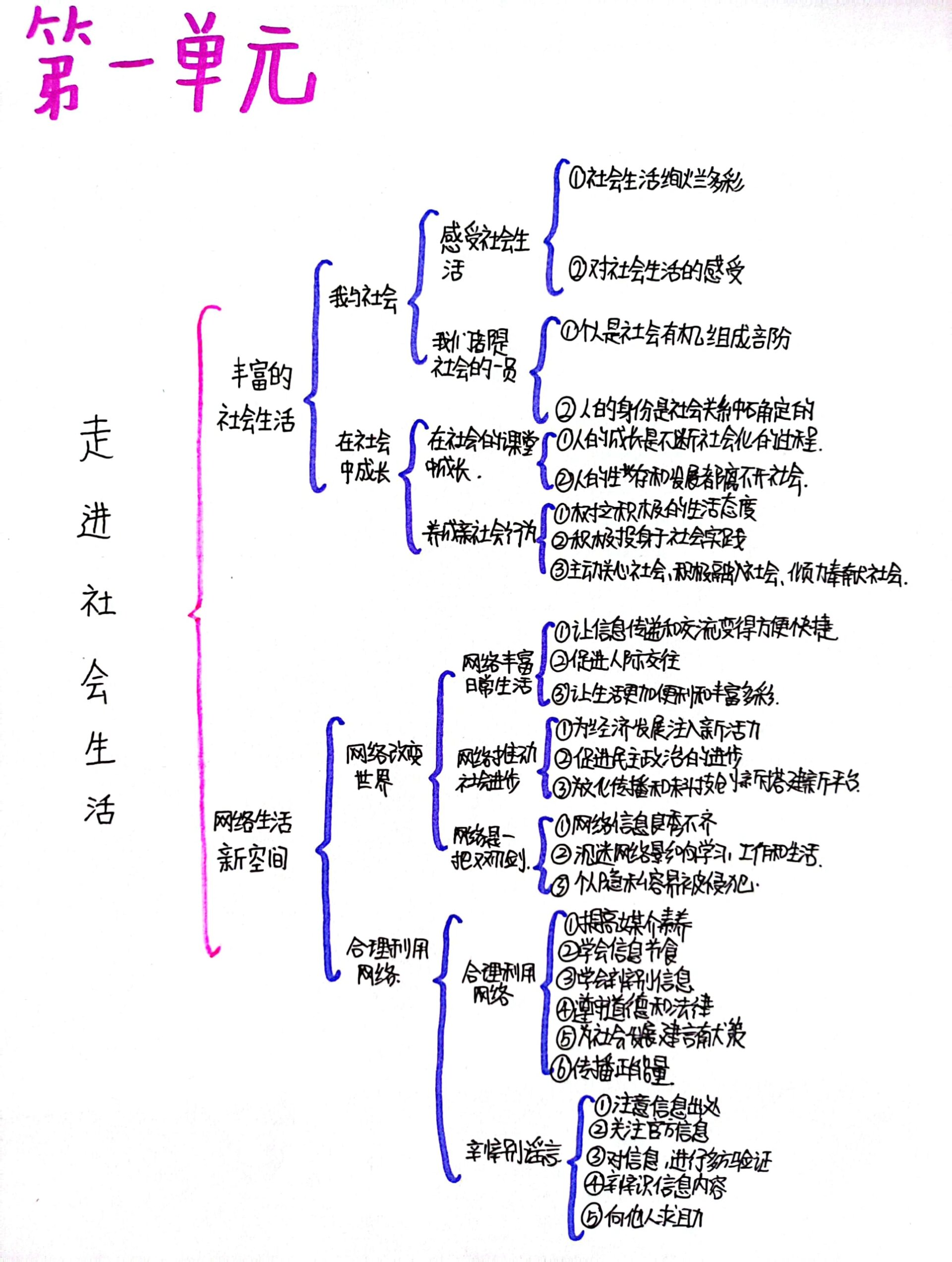 八上政治第一课思维导图