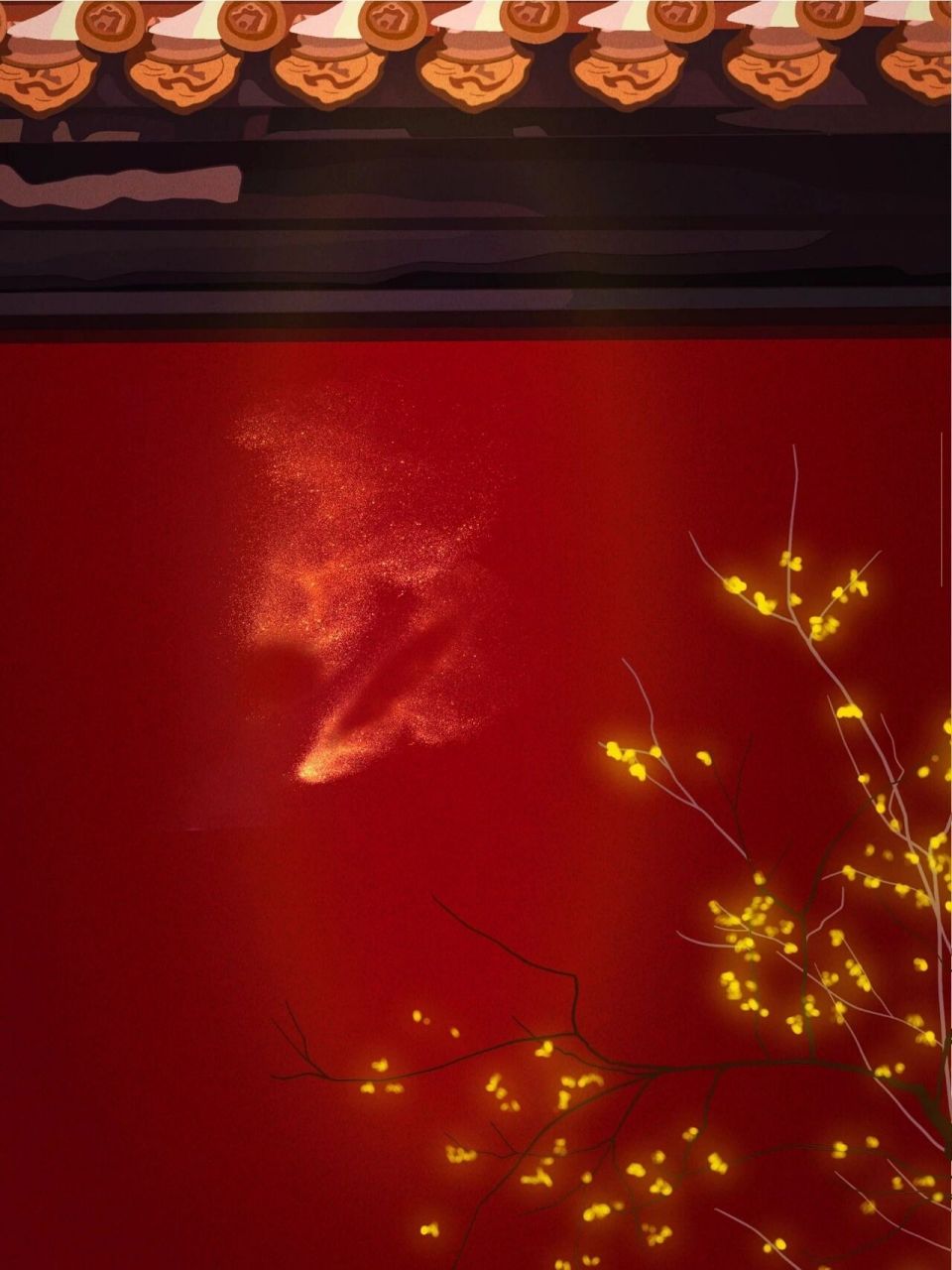 故宫墙|中国风红色背景图壁纸海报素材分享 一道宫墙,几许朱红, 清风