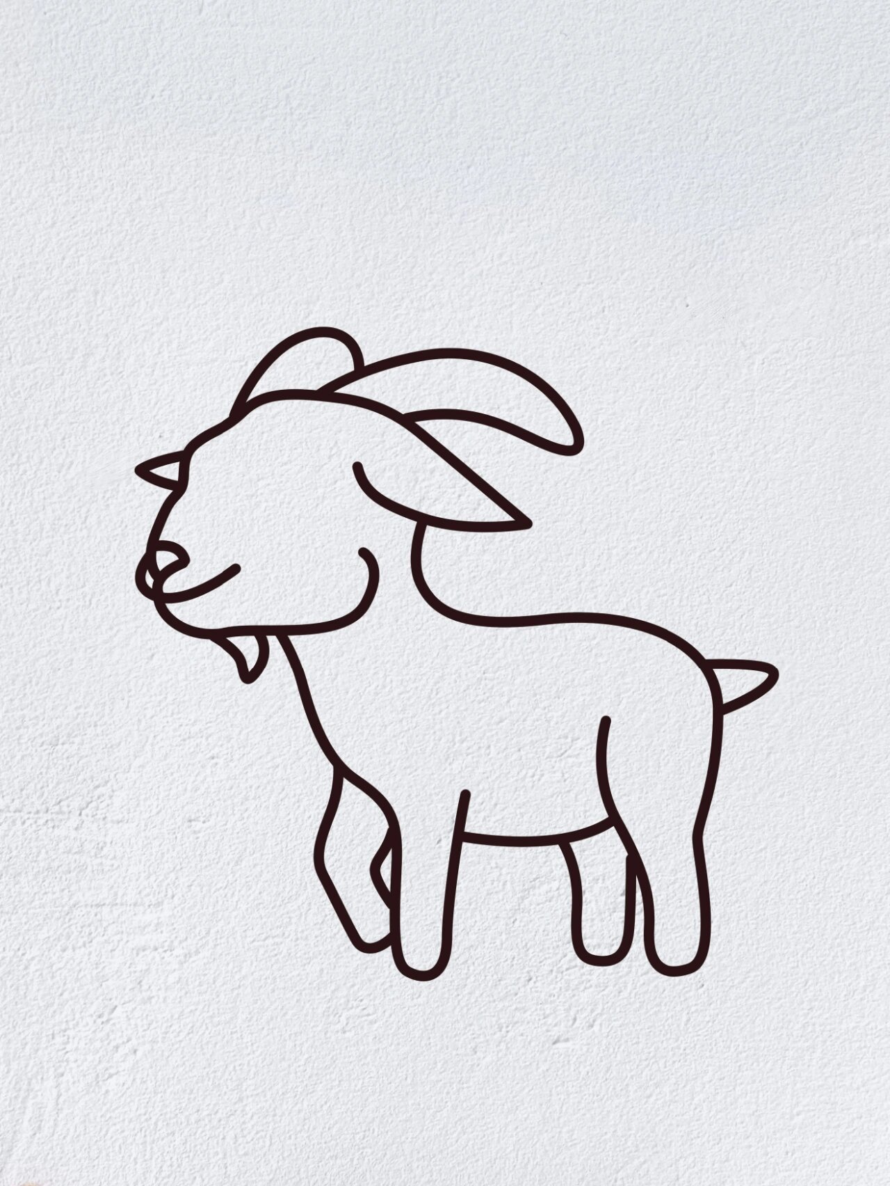 动物简笔画之可爱的山羊(内附过程图)