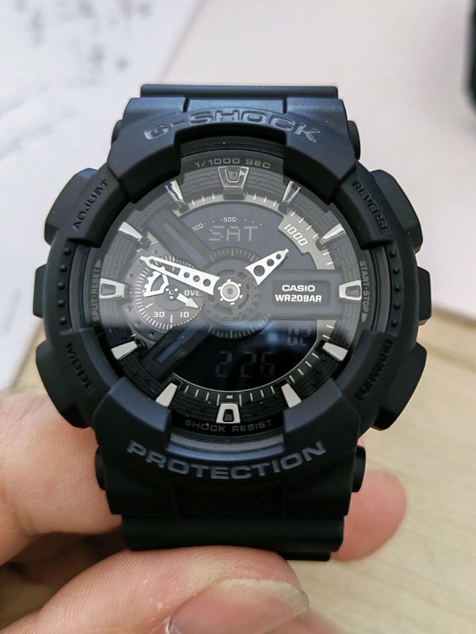卡西欧 黑武士g-shock ga110-1bdr 又到了露手腕戴手表的季节了 前