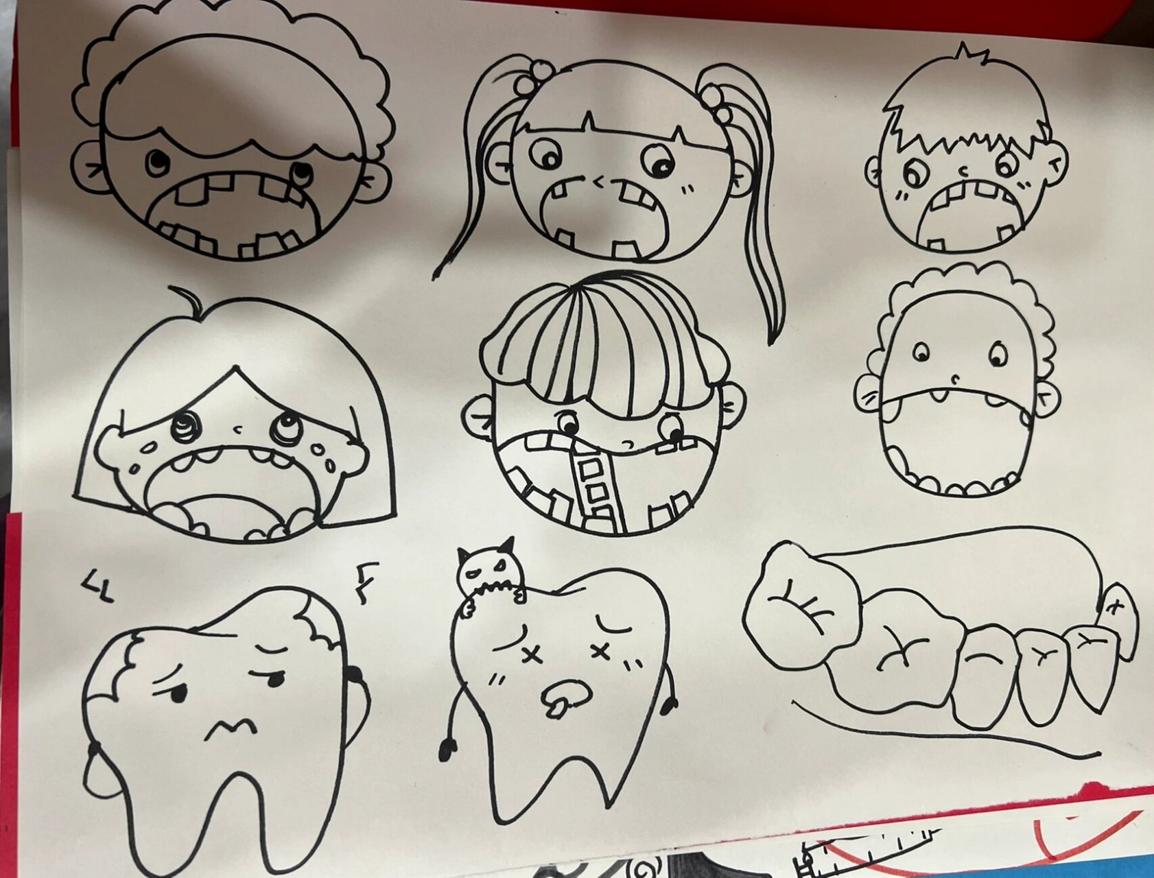 保护牙齿07儿童画 保护牙齿07儿童画,医生,牙齿卫士小人物简笔画